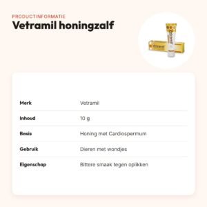 Vetramil honingzalf met Cardiospermum 10 g – voor dieren met wondjes – productinformatie