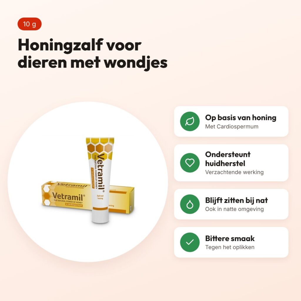 Vetramil honingzalf met Cardiospermum 10 g – voor dieren met wondjes – voordelen