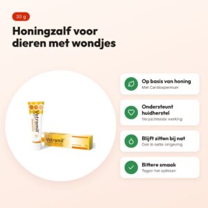 Vetramil honingzalf met Cardiospermum 30 g – voor dieren met wondjes – voordelen