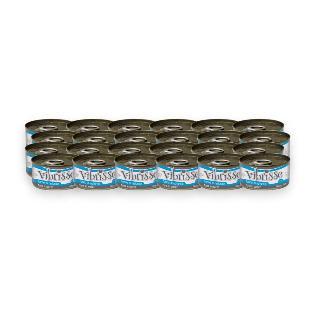 Vibrisse kattenvoer tonijn 24 x 70 g – aanvullend natvoer met rijst