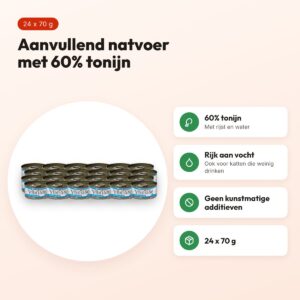 Vibrisse kattenvoer tonijn 24 x 70 g – aanvullend natvoer met rijst – voordelen