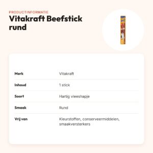 Vitakraft Beefstick rund – 1 stick, zonder kleurstoffen – productinformatie