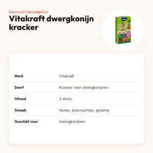 Vitakraft dwergkonijn kracker noten, bosvruchten, groente 3 in 1 – 3 stuks – productinformatie