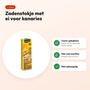 Vitakraft kanarie kracker ei 2 in 1 – 2 stuks – voordelen