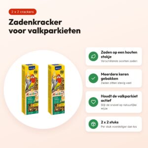 Vitakraft valkparkietenkracker honing 2-in-1 – multipack 2 x 2 stuks – voordelen