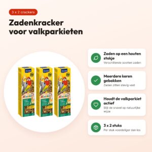 Vitakraft valkparkietenkracker honing 2-in-1 – multipack 3 x 2 stuks – voordelen