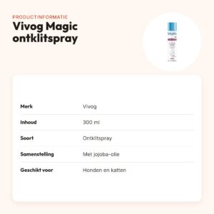 Vivog Magic ontklitspray 300 ml – met jojoba-olie, honden en katten – productinformatie