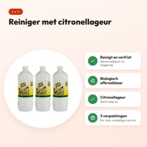 Waggly citronella reiniger 1 l – biologisch afbreekbaar – multipack 3 stuks – voordelen
