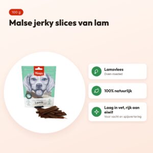 Wanpy hondensnack lamsvlees jerky slices 100 g – oven-roasted – voordelen