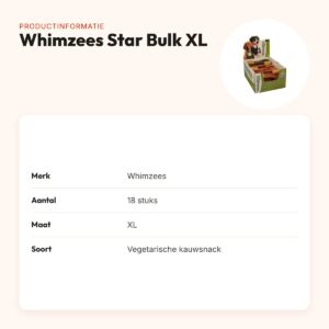 Whimzees tandenborstel Star Bulk XL – grootverpakking 18 stuks – productinformatie