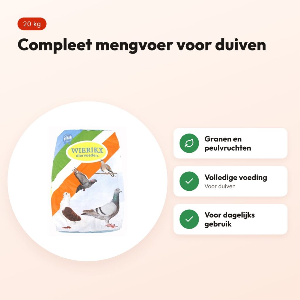 Wierikx Haags duivenvoer 20 kg – compleet mengvoer – voordelen
