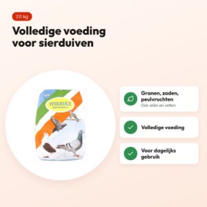 Wierikx sierduivenvoer 20 kg – granen, zaden en peulvruchten – voordelen