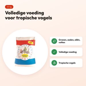 Wierikx tropisch vogelvoer 20 kg – granen, zaden en oliën – voordelen