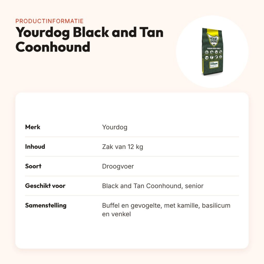 Yourdog hondenvoer Black and Tan Coonhound Senior 12 kg – productinformatie