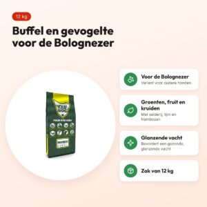 Yourdog hondenvoer Bolognezer Senior 12 kg – buffel en gevogelte – voordelen