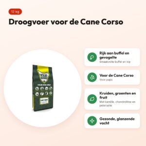 Yourdog hondenvoer Cane Corso Pup 12 kg – buffel en gevogelte – voordelen