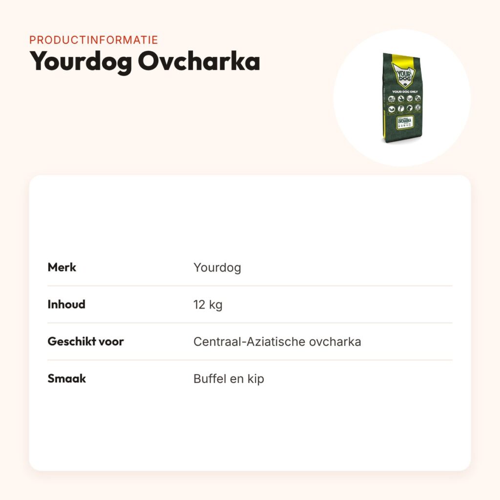 Yourdog hondenvoer Centraal-Aziatische Ovcharka 12 kg – buffel en kip – productinformatie