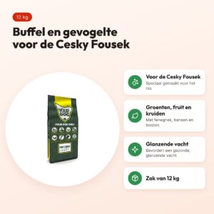 Yourdog hondenvoer Cesky Fousek 12 kg – buffel en gevogelte – voordelen