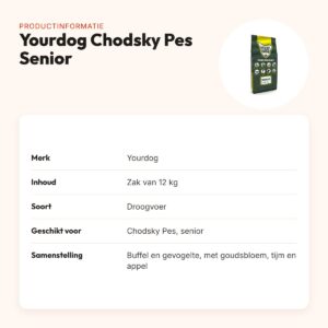 Yourdog hondenvoer Chodsky Pes Senior 12 kg – buffel en gevogelte – productinformatie