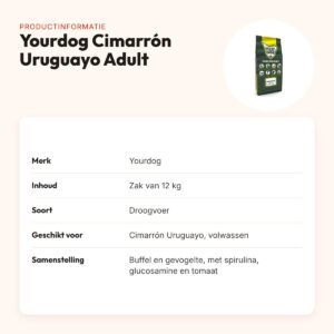 Yourdog hondenvoer Cimarrón Uruguayo Adult 12 kg – buffel en gevogelte – productinformatie