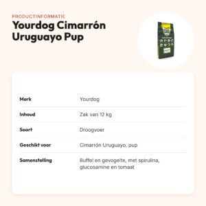 Yourdog hondenvoer Cimarrón Uruguayo Pup 12 kg – buffel en gevogelte – productinformatie