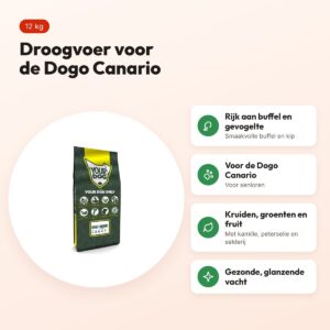Yourdog hondenvoer Dogo Canario Senior 12 kg – buffel en gevogelte – voordelen