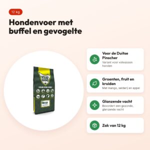 Yourdog hondenvoer Duitse Pinscher Adult 12 kg – buffel en gevogelte – voordelen