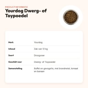 Yourdog hondenvoer Dwerg- of Toypoedel 12 kg – buffel en gevogelte – productinformatie