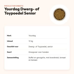 Yourdog hondenvoer Dwerg- of Toypoedel Senior 12 kg – buffel en gevogelte – productinformatie