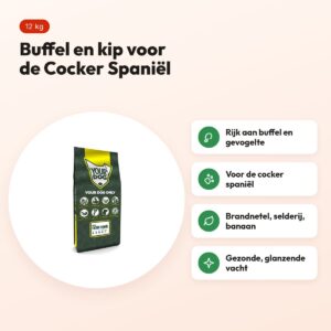 Yourdog hondenvoer Engelse Cocker Spaniël 12 kg – buffel en kip – voordelen