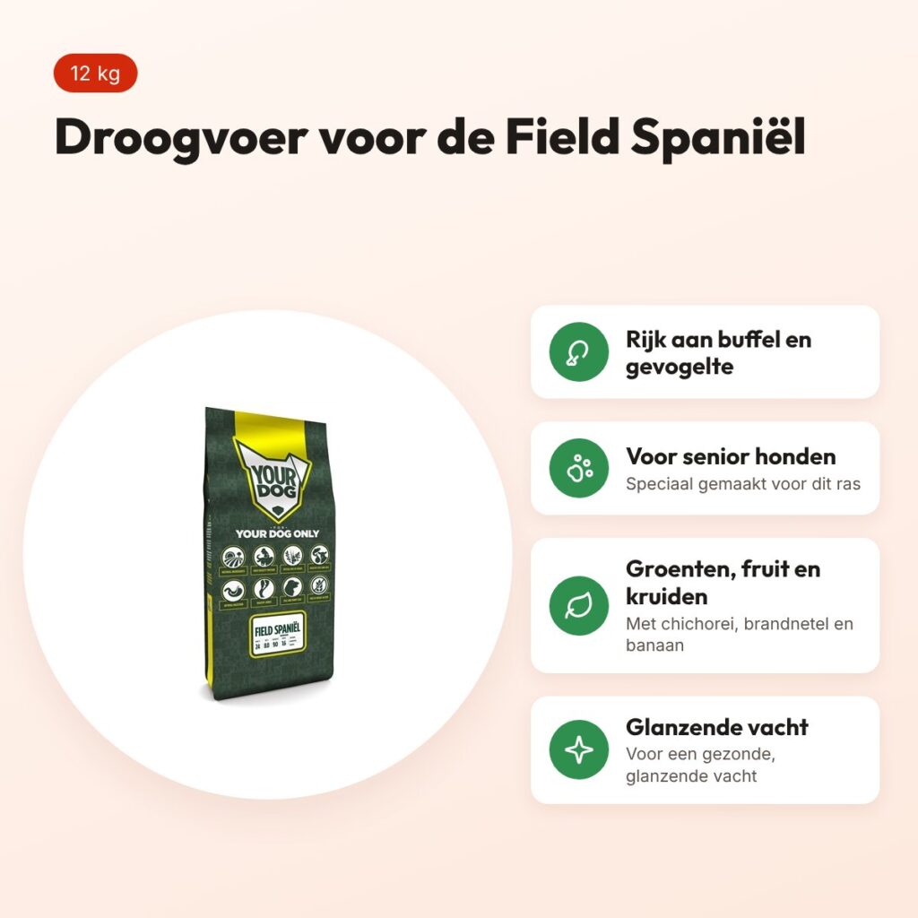 Yourdog hondenvoer Field Spaniël Senior 12 kg – buffel en gevogelte – voordelen