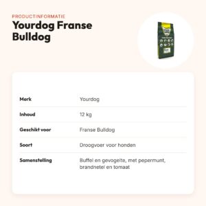 Yourdog hondenvoer Franse Bulldog 12 kg – buffel en gevogelte – productinformatie