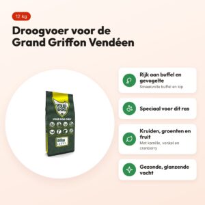 Yourdog hondenvoer Grand Griffon Vendéen 12 kg – buffel en gevogelte – voordelen