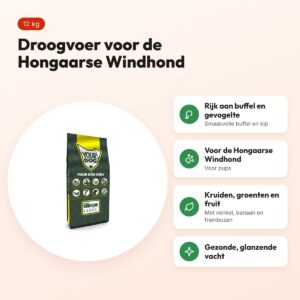 Yourdog hondenvoer Hongaarse Windhond Pup 12 kg – buffel en gevogelte – voordelen