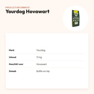 Yourdog hondenvoer Hovawart 12 kg – buffel en kip – productinformatie