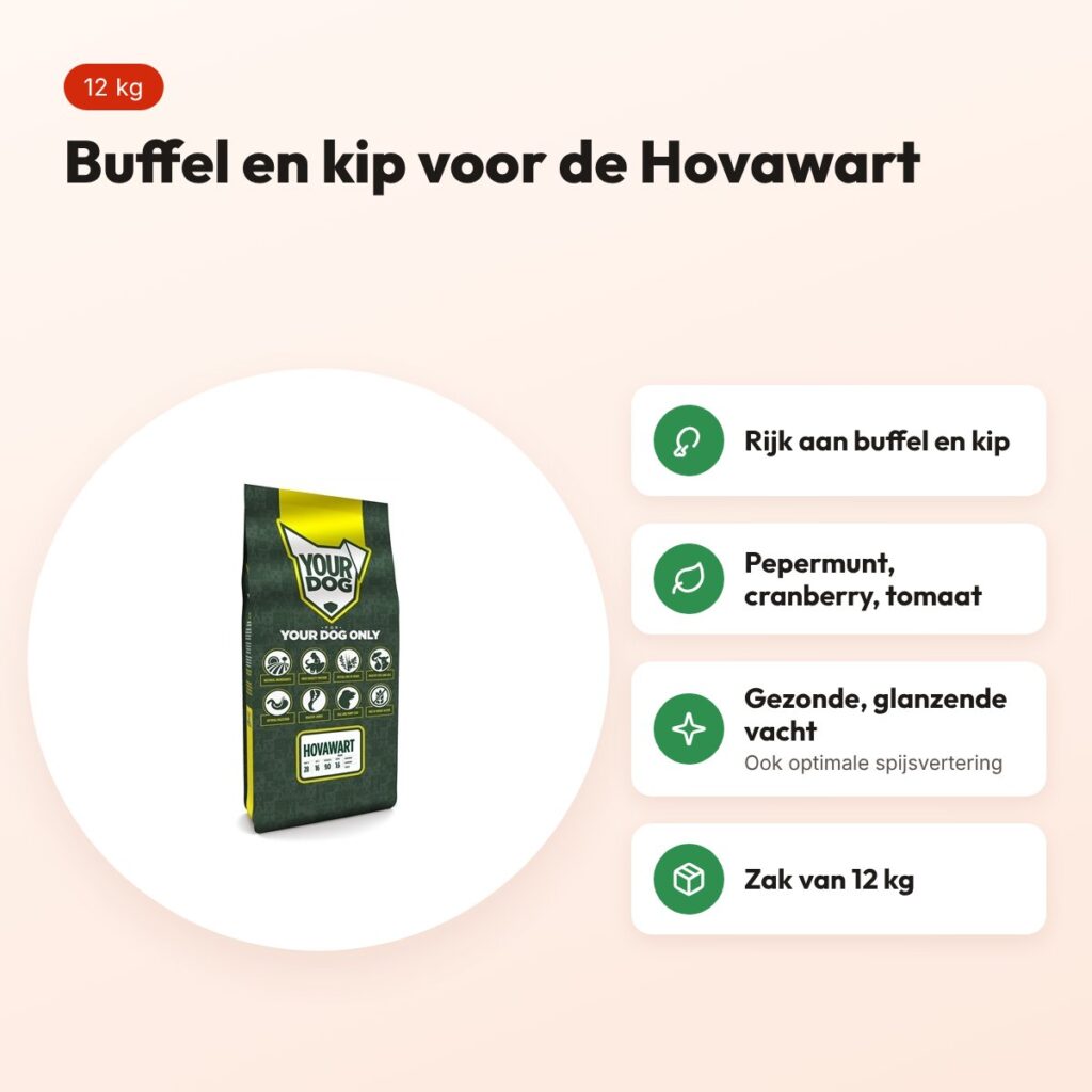 Yourdog hondenvoer Hovawart 12 kg – buffel en kip – voordelen