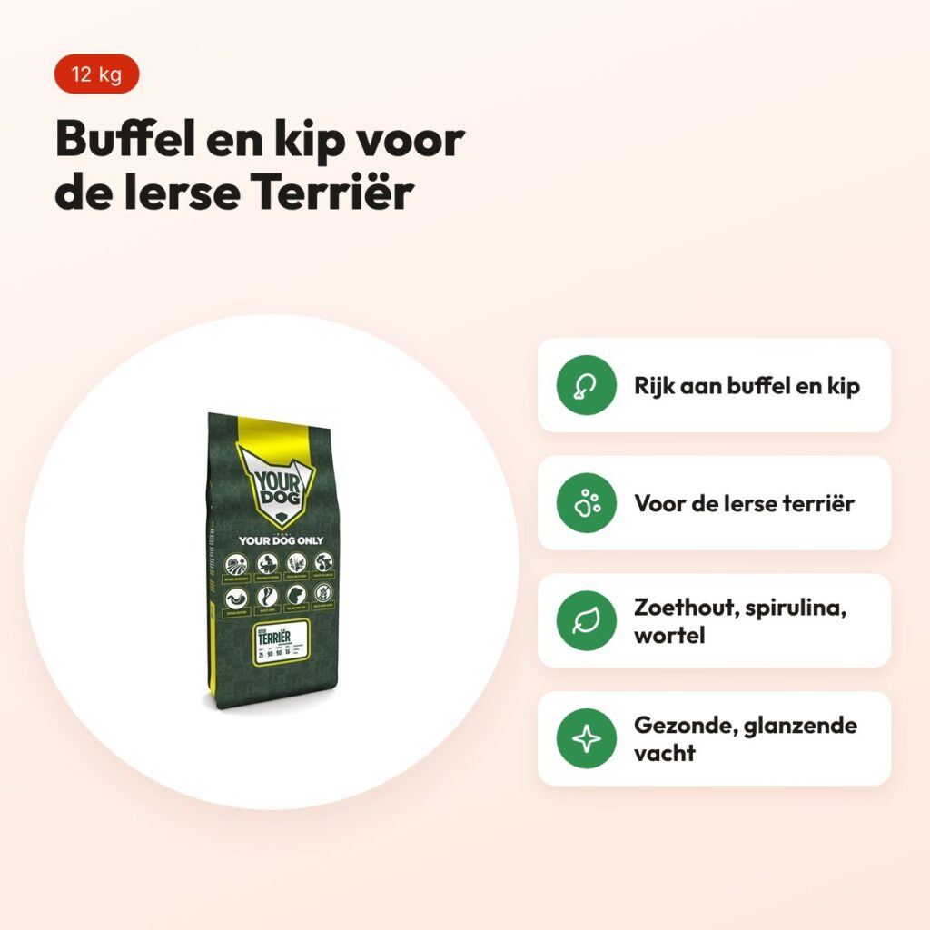 Yourdog hondenvoer Ierse Terriër Adult 12 kg – buffel en kip – voordelen
