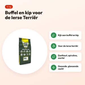 Yourdog hondenvoer Ierse Terriër Adult 12 kg – buffel en kip – voordelen