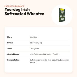 Yourdog hondenvoer Irish Softcoated Wheaten Terriër 12 kg – buffel en kip – productinformatie