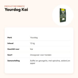 Yourdog hondenvoer Kai 12 kg – buffel en gevogelte – productinformatie