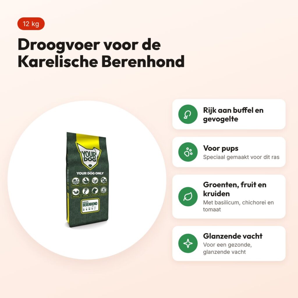Yourdog hondenvoer Karelische Berenhond Pup 12 kg – buffel en gevogelte – voordelen