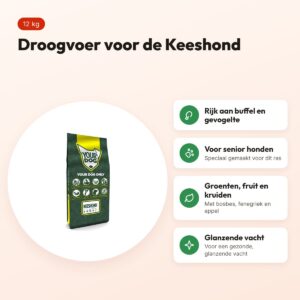 Yourdog hondenvoer Keeshond Senior 12 kg – buffel en gevogelte – voordelen