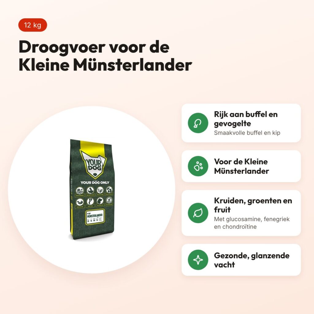 Yourdog hondenvoer Kleine Münsterlander 12 kg – buffel en gevogelte – voordelen