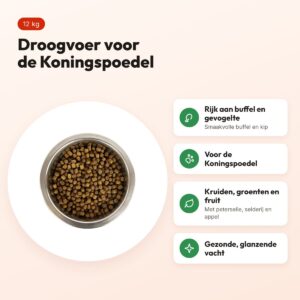 Yourdog hondenvoer Koningspoedel 12 kg – buffel en gevogelte – voordelen