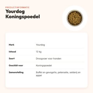 Yourdog hondenvoer Koningspoedel 12 kg – buffel en gevogelte – productinformatie