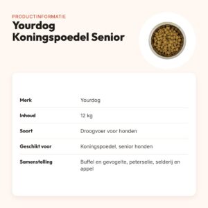 Yourdog hondenvoer Koningspoedel Senior 12 kg – buffel en gevogelte – productinformatie