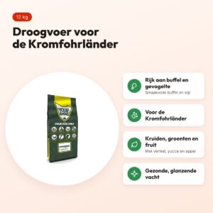 Yourdog hondenvoer Kromfohrländer 12 kg – buffel en gevogelte – voordelen