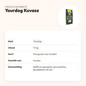 Yourdog hondenvoer Kuvasz 12 kg – buffel en gevogelte – productinformatie