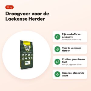 Yourdog hondenvoer Laekense Herder 12 kg – buffel en gevogelte – voordelen