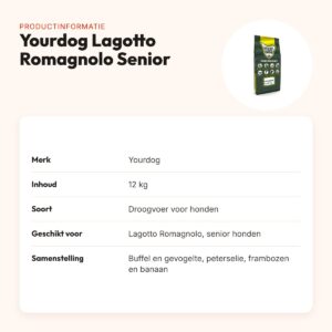 Yourdog hondenvoer Lagotto Romagnolo Senior 12 kg – buffel en gevogelte – productinformatie